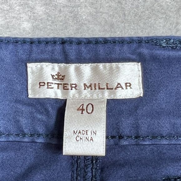 Peter Millar Pants Mens Size 40 Blue Golf Casual Work Inseam 25” Pockets 3505 - Picture 11 of 13